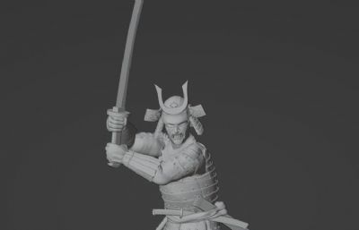 5款日本武士,射手blender模型,3D打印