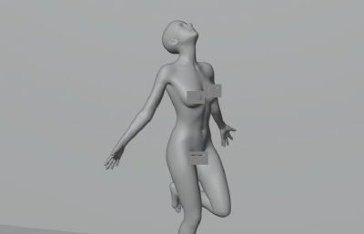 少女雕塑FBX模型