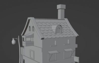 三层小洋楼住宅blender模型