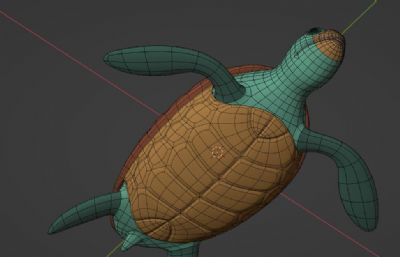 海龟blender模型