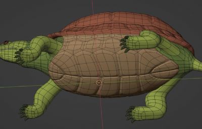 爬行的乌龟blender模型