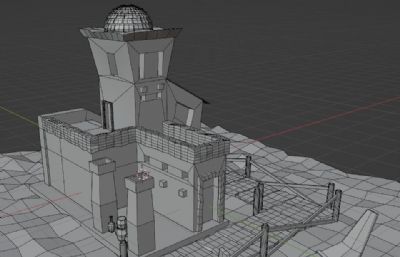 小堡垒,城堡blender模型
