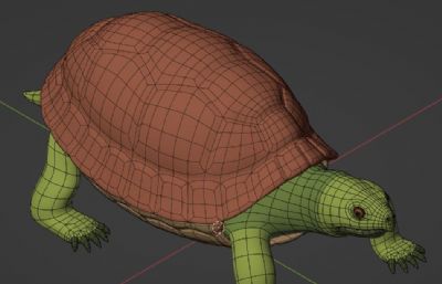 爬行的乌龟blender模型