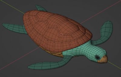 海龟blender模型