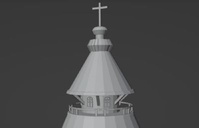穹顶房子blender模型
