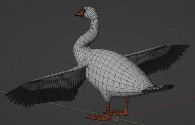 鹅,天鹅blender模型