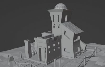 小堡垒,城堡blender模型