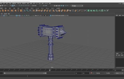 maya游戏武器锤子
