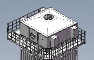 湿式静电除尘器solidworks模型