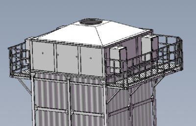 湿式静电除尘器solidworks模型