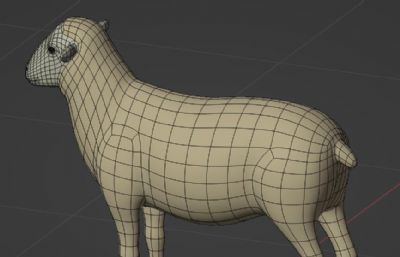 绵羊blender模型