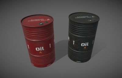化学物品桶,脏旧的油桶