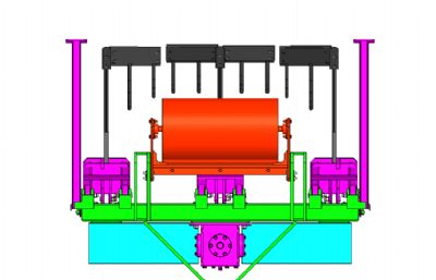 140型两行木薯收获机solidworks模型