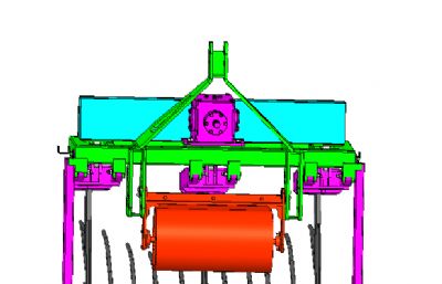 140型两行木薯收获机solidworks模型