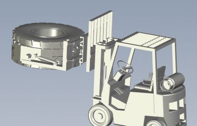 汽修叉车solidworks模型