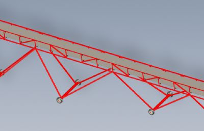 移动式皮带托架输送机 solidworks