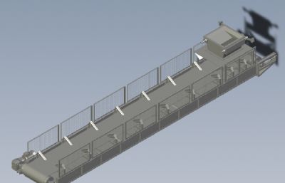 带护栏的输送机solidworks模型