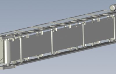 带护栏的输送机solidworks模型