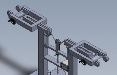 拉力强度检测设备 solidworks