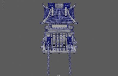 鼓楼游戏建筑/古代钟楼/击鼓报警