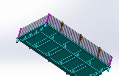 专用发电光伏板运输车solidworks(网盘下载)