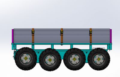 专用发电光伏板运输车solidworks(网盘下载)