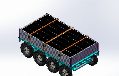 专用发电光伏板运输车solidworks(网盘下载)