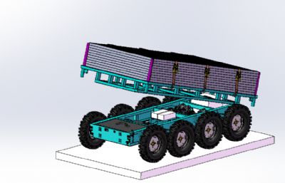 专用发电光伏板运输车solidworks(网盘下载)