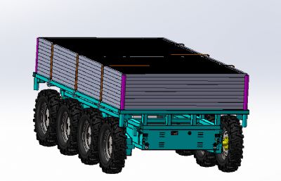 专用发电光伏板运输车solidworks(网盘下载)