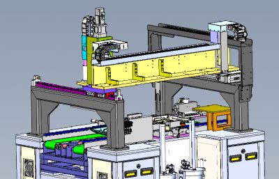 solidworks液晶背板点胶机