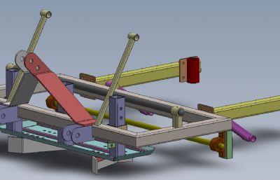 挂在拖拉机上的农业机构 solidworks