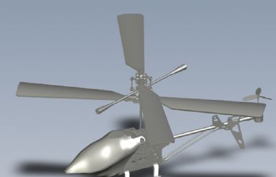玩具直升机stp模型