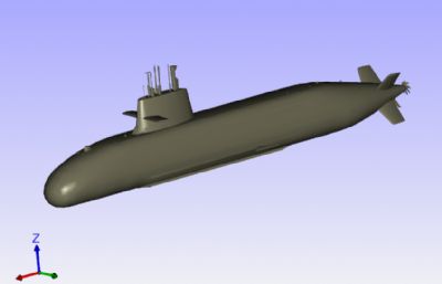 海自大鲸级潜艇stl模型
