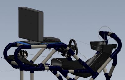 游戏座椅,赛车游戏机solidworks模型