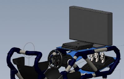 游戏座椅,赛车游戏机solidworks模型