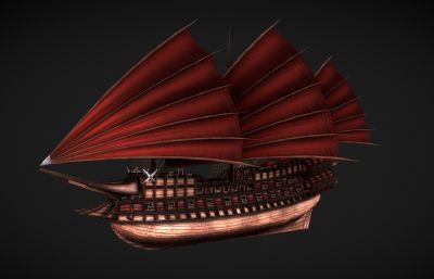 古代帆船/货运船/亚洲海盗船