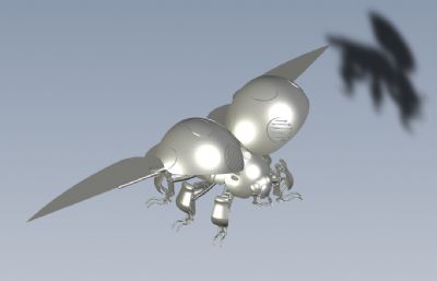 仿生甲虫,飞行昆虫机器人stp模型
