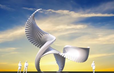 阵列和平鸽雕塑设计