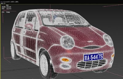 国产奇瑞QQ汽车3dmax模型