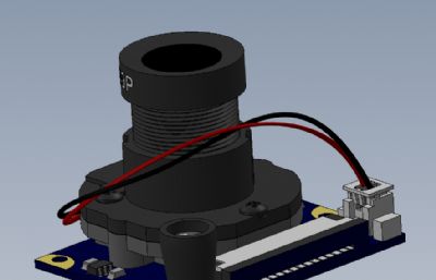 带红外模块的摄像头 solidworks