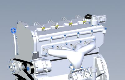 solidworks涡轮增压柴油发动机