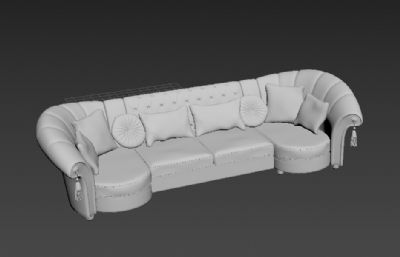 写实沙发FBX素模