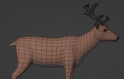 角鹿blender模型