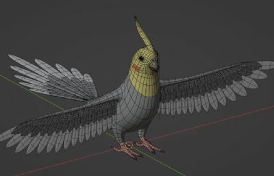 黄头鹦鹉blender模型