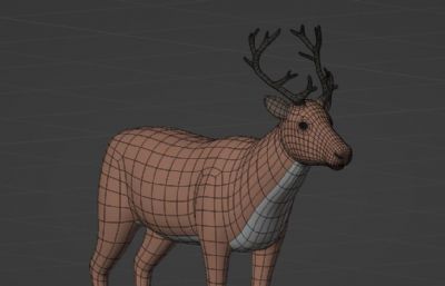 角鹿blender模型