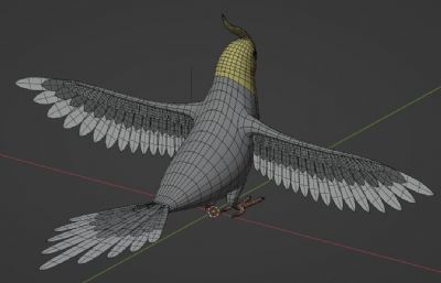 黄头鹦鹉blender模型
