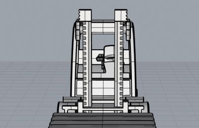 叉车叉运货物栈板rhino模型