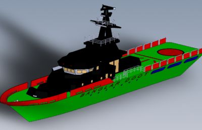 军舰船舰solidworks模型