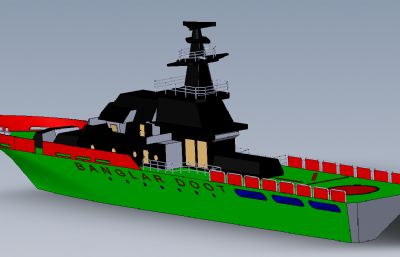 军舰船舰solidworks模型