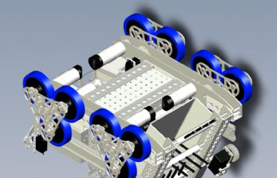 探测机器人车solidworks模型